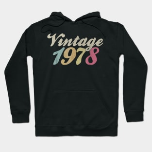 VINTAGE 1978 42 Year Old 42th Birthday Gift Retro Hoodie